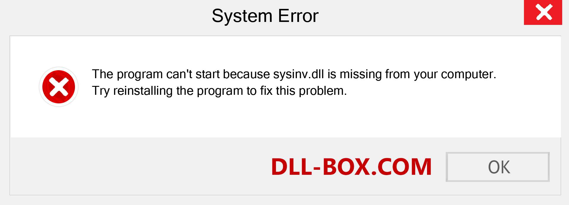  sysinv.dll file is missing?. Download for Windows 7, 8, 10 - Fix  sysinv dll Missing Error on Windows, photos, images
